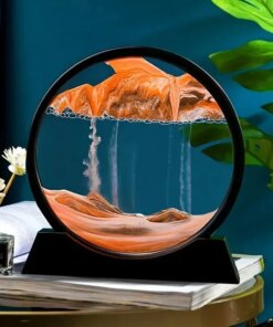 3D Hourglass Quicksand Moving Sand Art Picture Round Glass Deep Sea Sandscape Craft Flowing Painting Office Home Decor Gift New