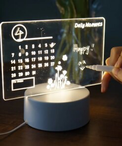 Creative LED Note Board Night Light USB Rewritable Message Board Warm Soft Light For Children Girlfriend Decoration Night Lamp