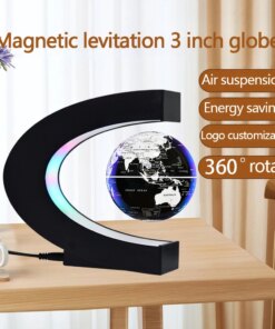 Magnetic levitation globe C shape 3 inch novel creative gifts Home decor birthday gift Quiet low power consumption wholesale