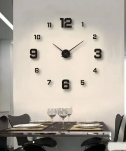 Creative Frameless DIY Wall Clock Wall Decal Home Silent Clock Living Room Office Wall Decoration