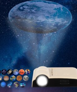Earth Moon Projection Lamp Star Projector Planet Projector Background Atmosphere Led Night Light for Kids Bedroom Wall Decor