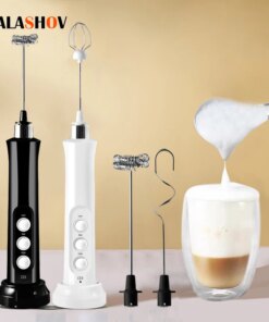 3 In 1 Portable Electric Milk Frother Foam Maker Handheld Rechargeable Foamer High Speeds Drink Mixer Coffee Frothing Wand