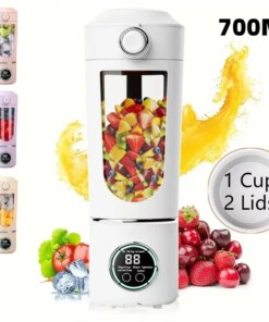 New Portable Juice Maker Blender for Shakes Smoothie 700ML Durable Juicer Steel Blades 2 In 1 Blender Bottle Smoothie Portable